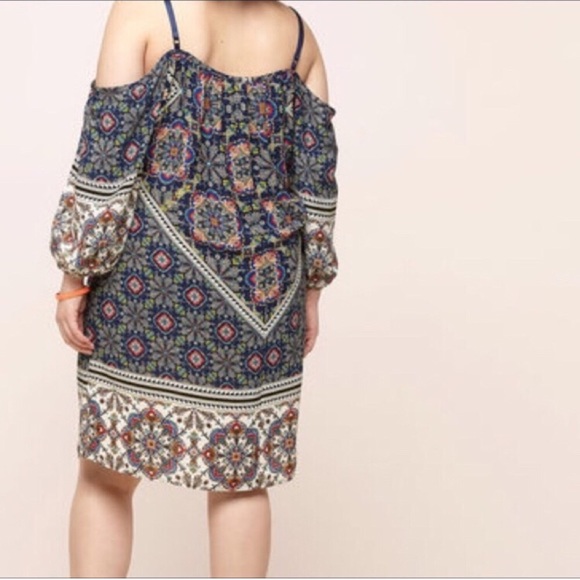 2X Cold Shoulder Bailey Blue Dress x Loralette - Picture 3 of 11